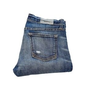 Elizabeth and James Gibson Ripped Denim Jeans Raw Hem Size 29